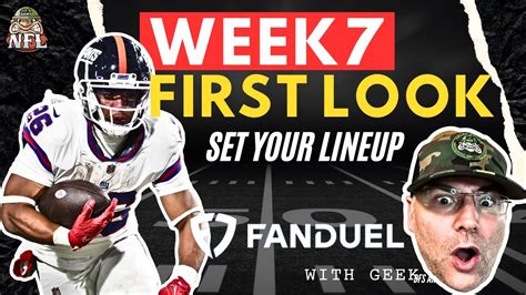 nfl week 7 fanduel optimal lineup